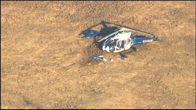 WEB EXTRA: SkyNews9 Flies Over Medical Helicopter Crash Site
