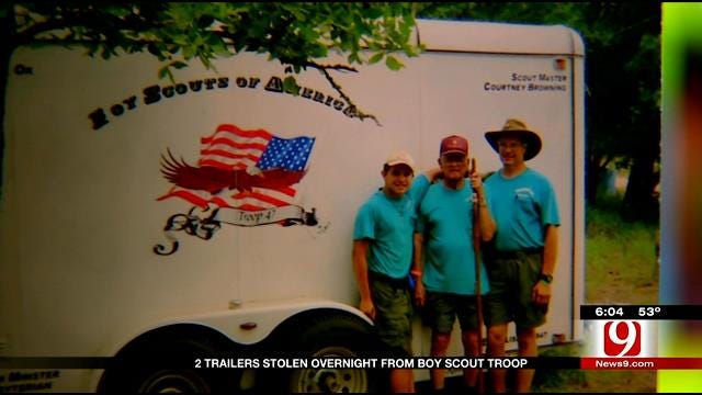 Two Trailers Stolen From OKC Boy Scouts
