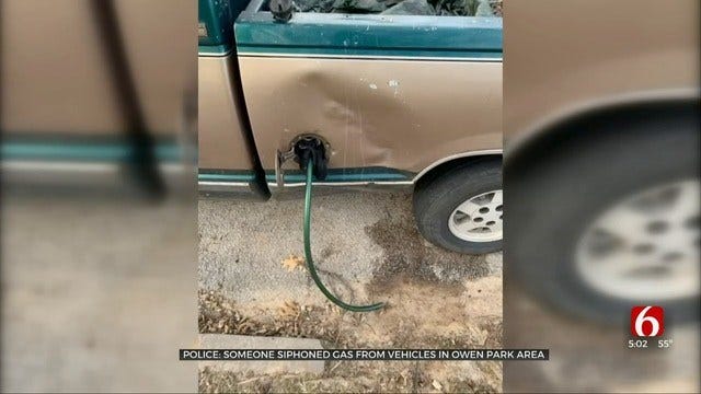 Thieves Siphoning Gas From Cars In Tulsa Neighborhood