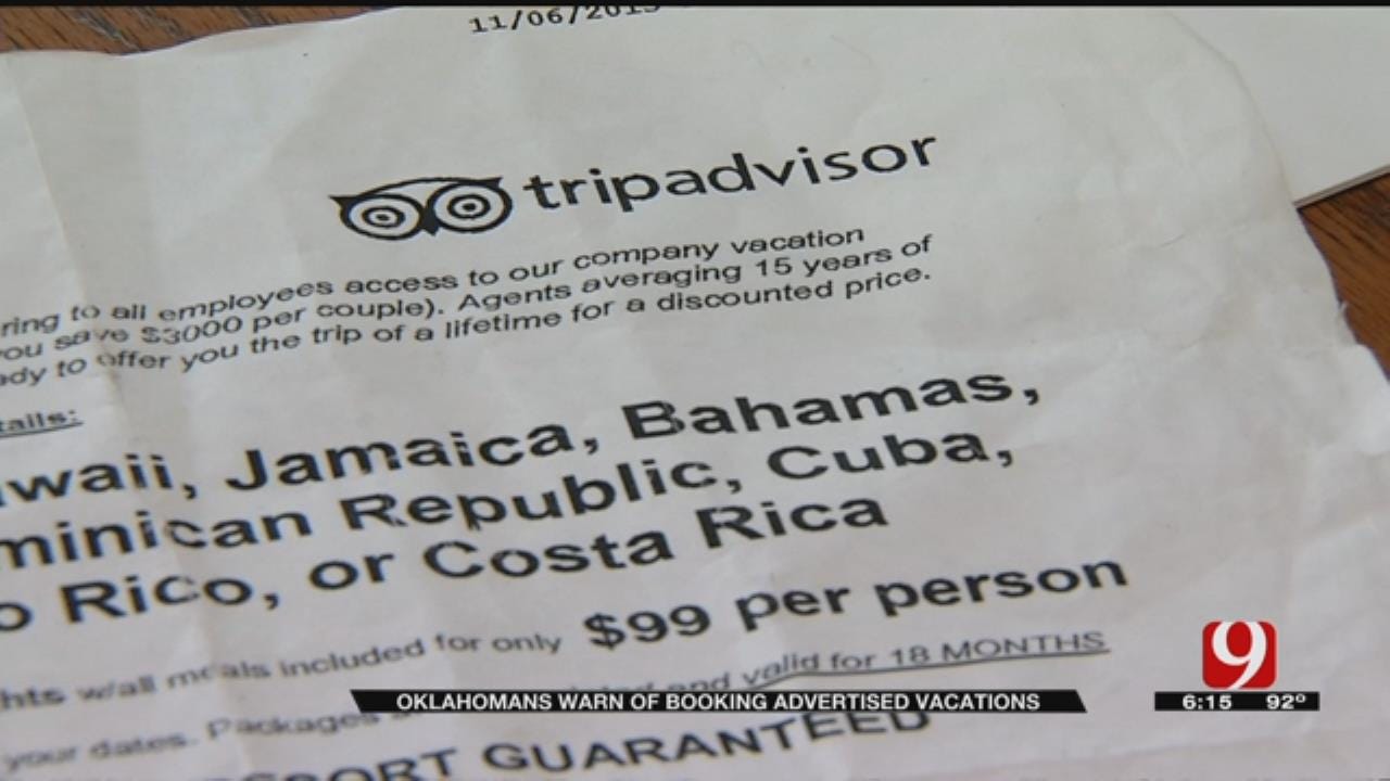 Oklahoma Family Warns Others Of Booking Advertised Vacations