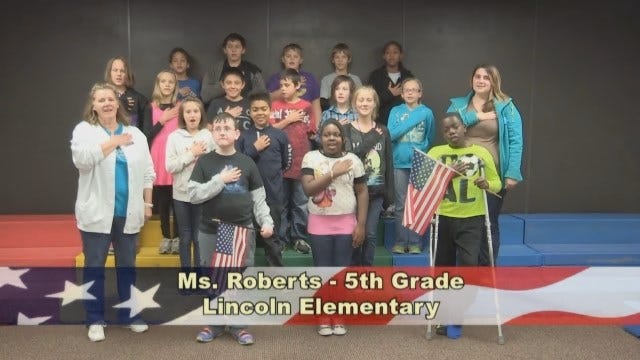 Ms. Roberts' 5th Grade class at Lincoln Elementary School