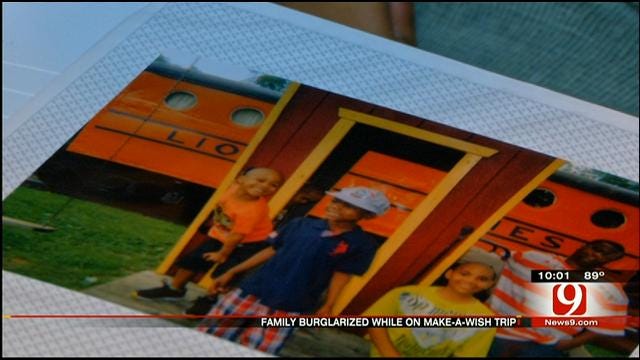 Back From Make-A-Wish Vacation, Family Finds Home Burglarized