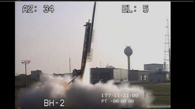 WEB EXTRA: Video Of NASA Launch Of Two Experiments By Tulsa Union Students