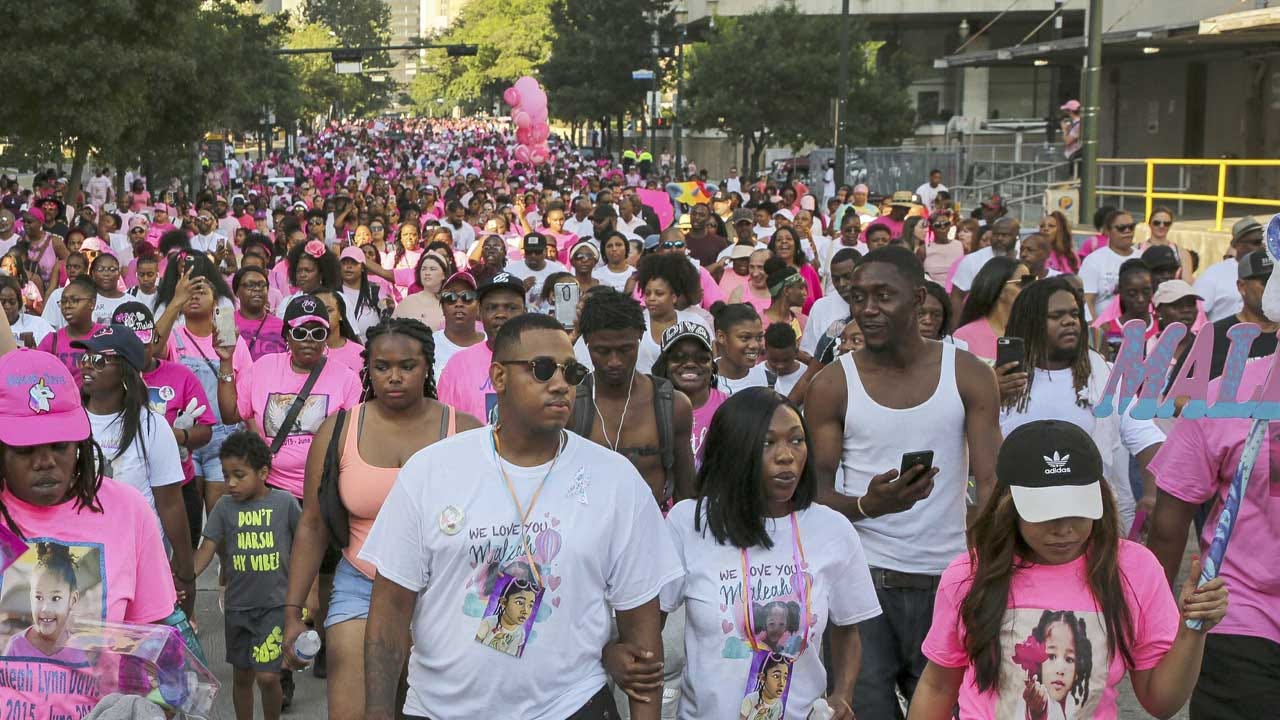 Hundreds March To Honor Memory Of Texas Girl Maleah Davis
