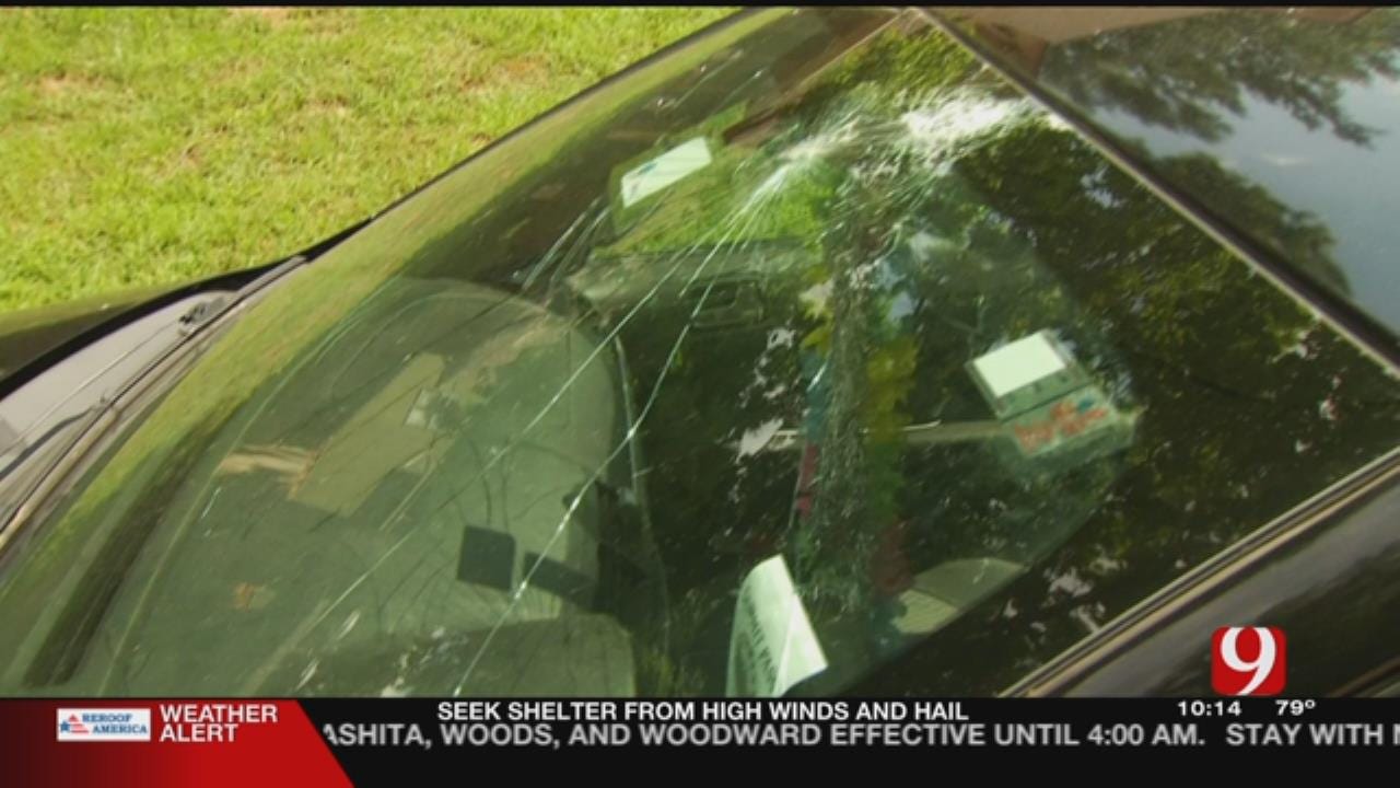 Motorist Escapes Injury After Rock Thrown At Windshield In NW OKC