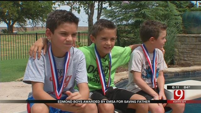 3 Boys Honored By EMSA For Saving Dad's Life