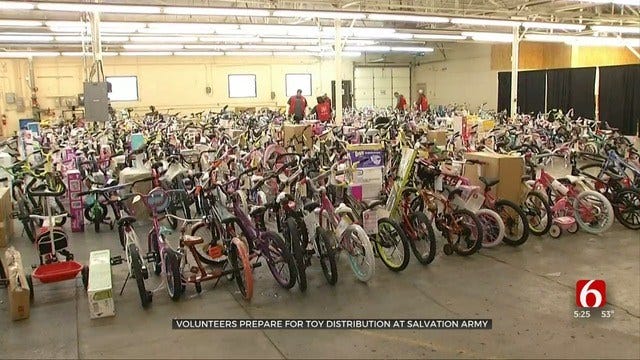 Salvation Army Of Tulsa Distributing Thousands Of Gifts To Needy Kids