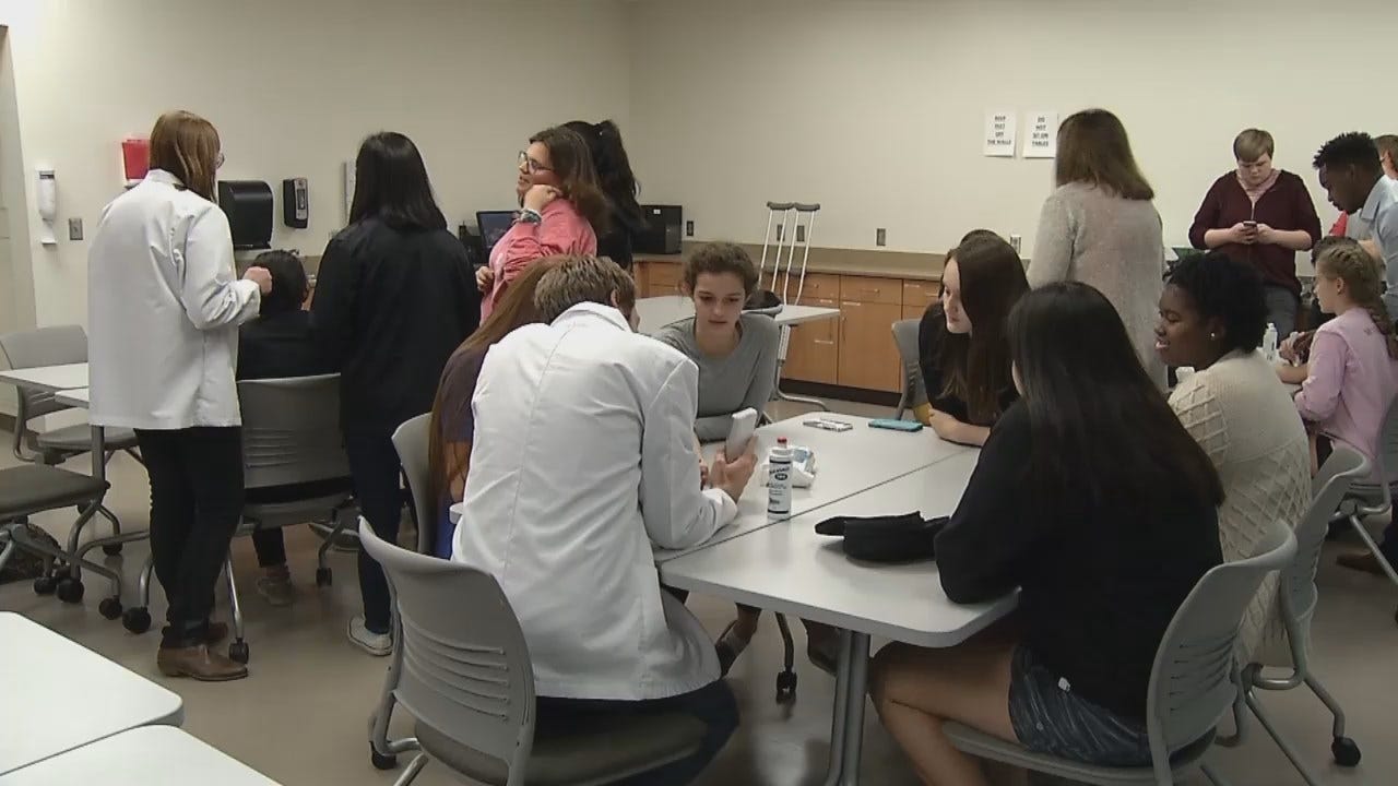 WEB EXTRA: Video From Meeting Of OU-Tulsa's 'Club Scrubs'