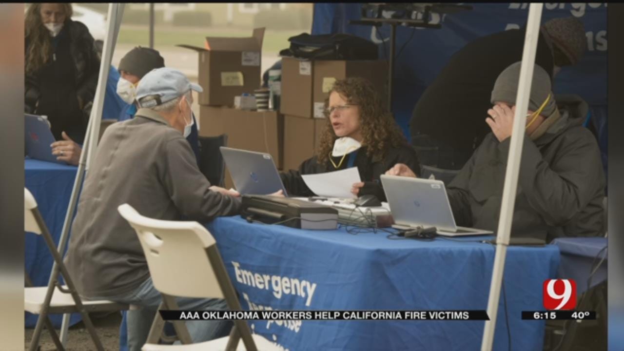 AAA Oklahoma Employees Helping California Wildfire Victims