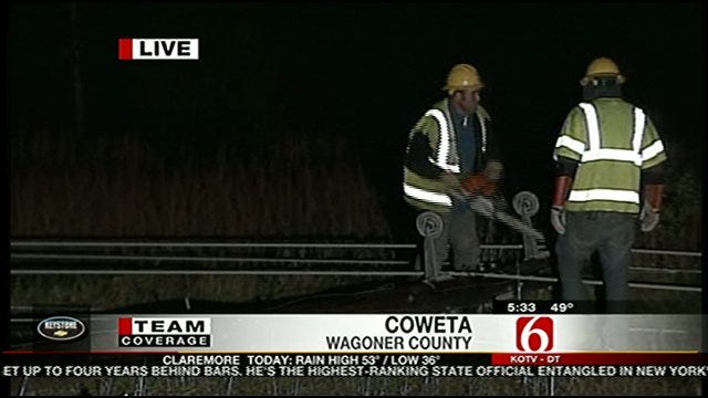 Storms Knock Down Power Poles In Coweta