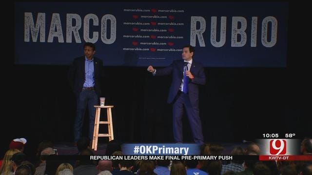 Marco Rubio Speaks To Voters At Putnam City North High School Before OK Primary