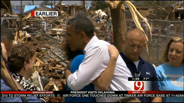 President Obama Surveys Damage, Visits Tornado Victims