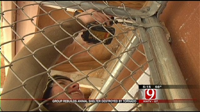 Volunteer Group Helps Rebuild Guthrie Animal Shelter