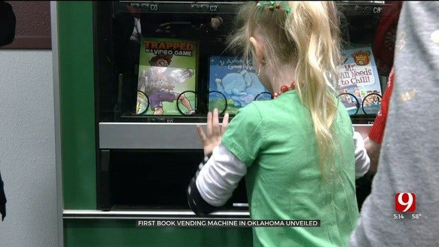 Oklahoma's First Book Vending Machine Unveiled In Edmond