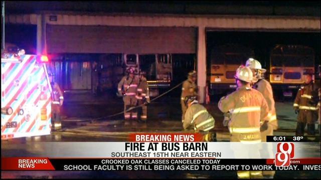 Classes Canceled At Crooked Oak Schools Wednesday Following Bus Barn Fire