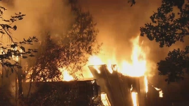WEB EXTRA: Video Of Sand Springs House Fire
