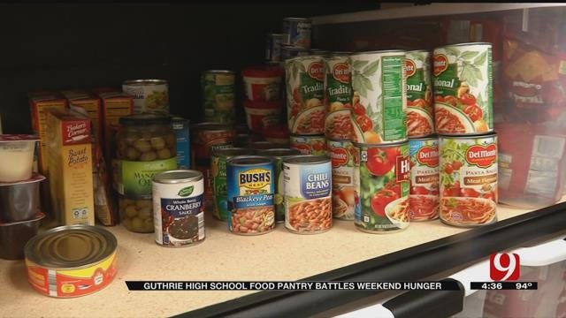 Guthrie High School Food Pantry Battles Weekend Hunger