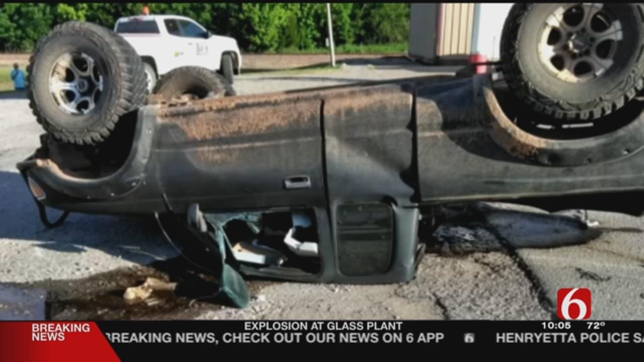 Depew Store Clerk Pulls Man From Truck After Rollover Crash