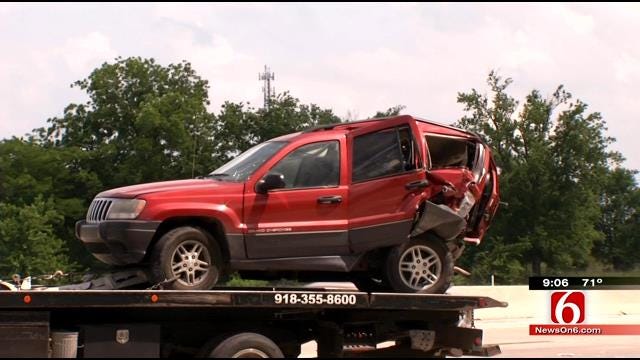 2 Children, Adult Hospitalized After Crash On Muskogee Turnpike