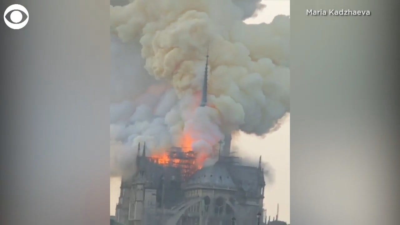 Massive Fire Burns Iconic Notre Dame Cathedral In Paris