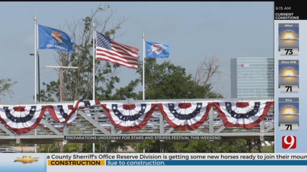 Preparations Underway For Stars And Stripes Festival At OKC Boat House District