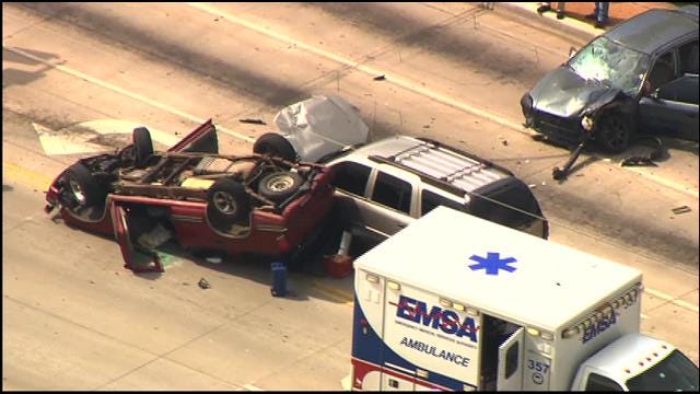 Emergency Crews Respond To Multi-Vehicle Accident In SW OKC