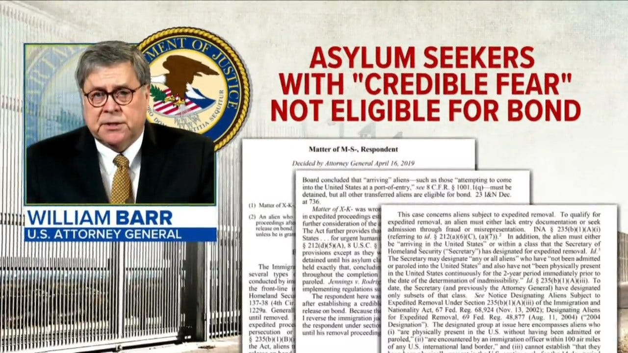 AG Barr: Jail Many Asylum Seekers Indefinitely While Cases Wind Through Courts