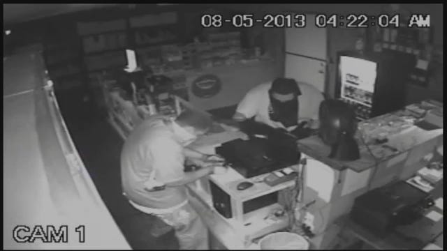 Two Men Caught On Tape Stealing From Rogers County Smoke Shop
