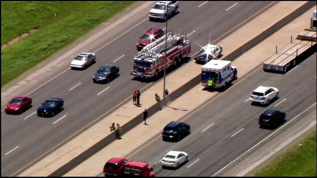 WEB EXTRA: SkyNews 9 Flies Over Injury Accident On I-40 At Meridian