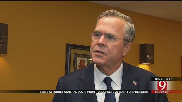 GOP Candidate Jeb Bush Teams Up With State AG Scott Pruitt