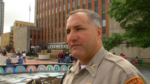 WEB EXTRA: Tulsa County Sheriff's Captain Billy McKelvey Talks About Courthouse Evacuation
