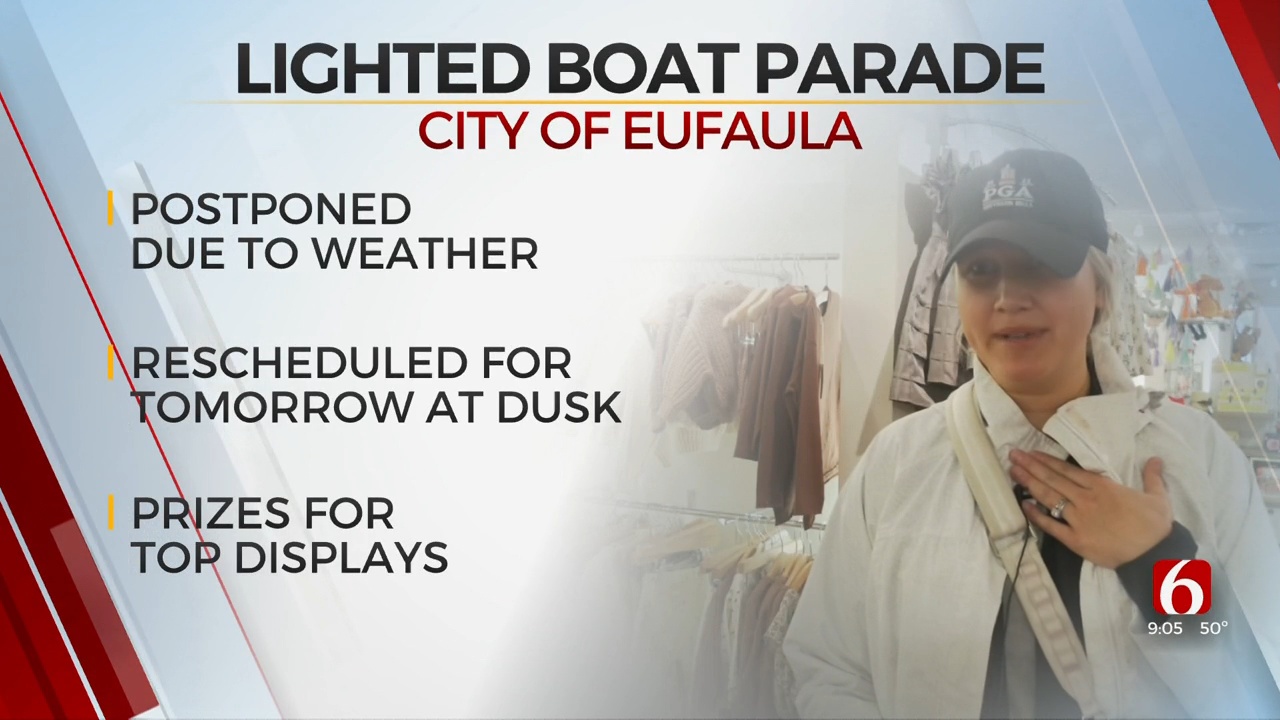 Eufaula Lighted Boat Parade Postponed To Sunday Due To Weather