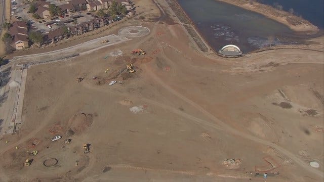WEB EXTRA: Aerial View Of River West Festival Park Construction