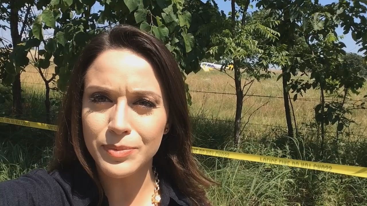 Erin Conrad Reports On A Hard Landing Of A Small Plane Near Keystone Lake