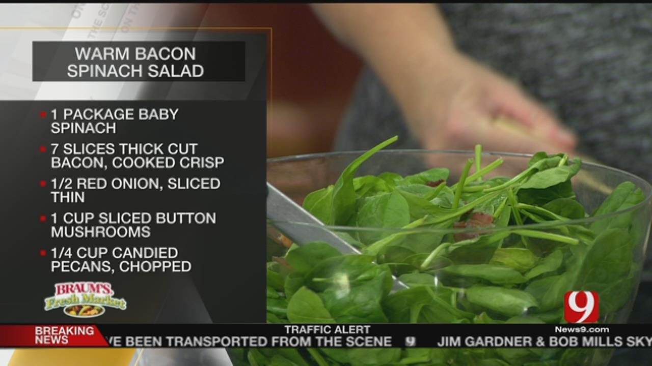 Warm Bacon Spinach Salad