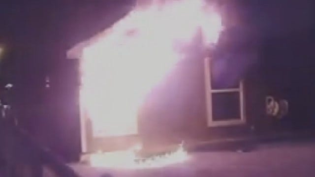 WEB EXTRA: Cell Phone Video Of Owasso House Fire
