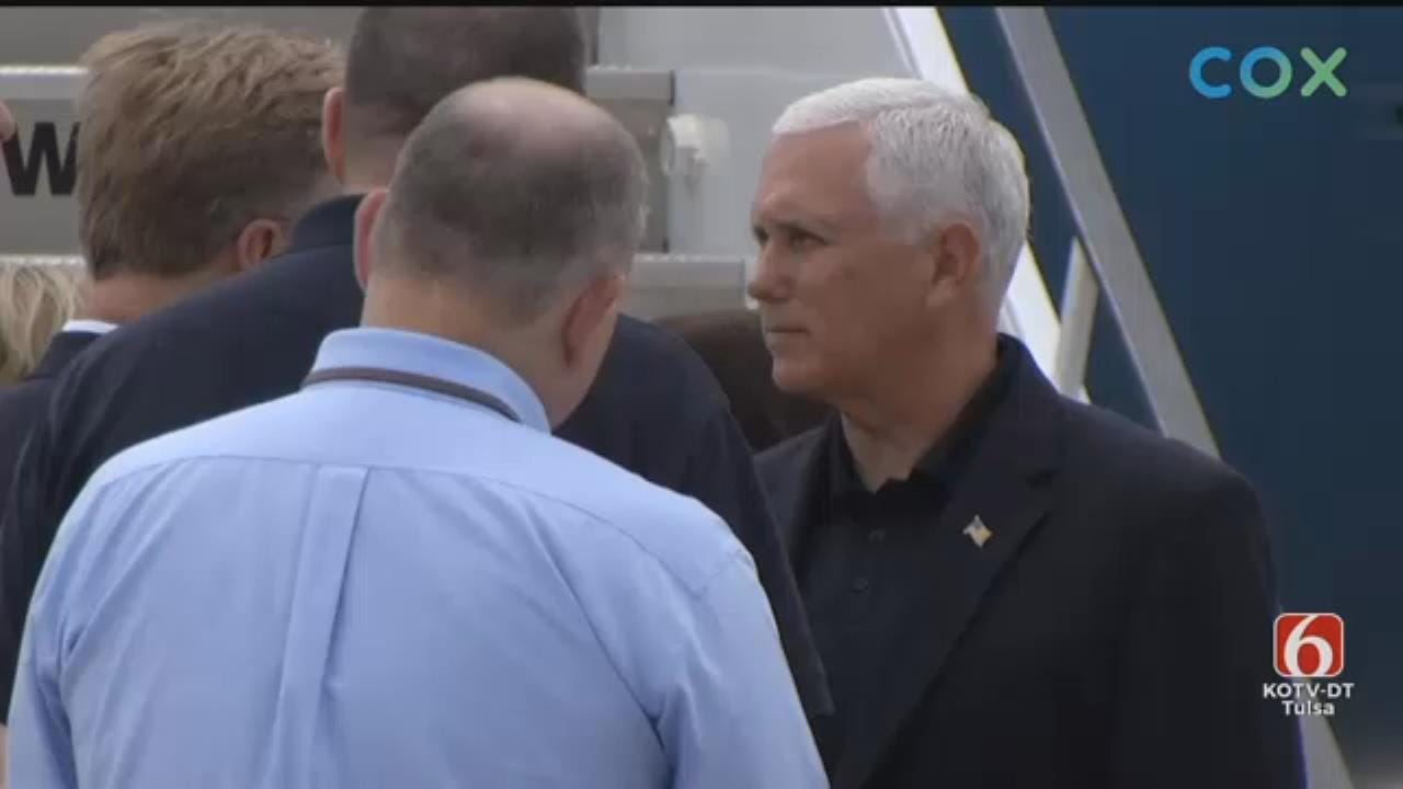 WATCH: Vice President Mike Pence Lands At Tulsa International Airport