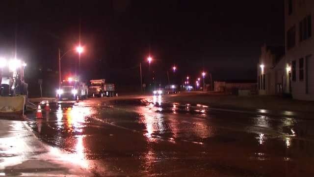 WEB EXTRA: Video From Scene Of West Tulsa Water Main Break