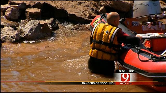 Crews Search River In NE OKC For Man Who Drowned While 'Noodling'