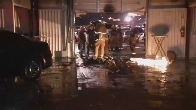 WEB EXTRA: Video From Scene Of Pickup Truck Fire At East Tulsa Business