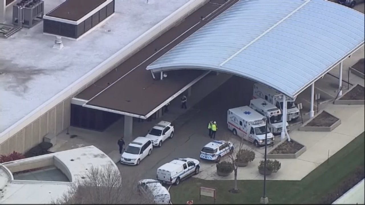 Aerials Over Scene Of Shooting Near Chicago Hospital