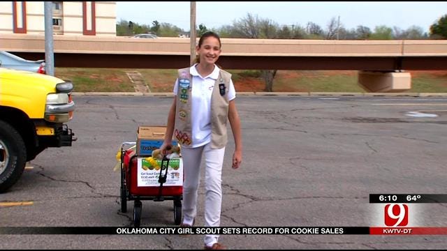 OKC Girl Scout Beats Cookie Sale World Record