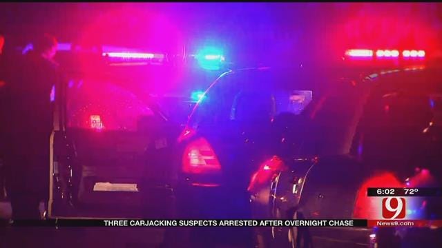 Three Suspects Arrested Following Carjacking, Chase In SW OKC