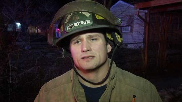 WEB EXTRA: Tulsa Firefighter Brian Fields Talks About House Fire