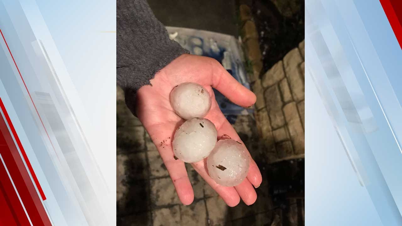 Storms Moving Through Oklahoma Producing Golf Ball-Sized Hail