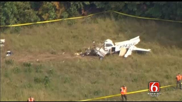 Osage SkyNews 6 HD Flies Over Okmulgee County Plane Crash Scene