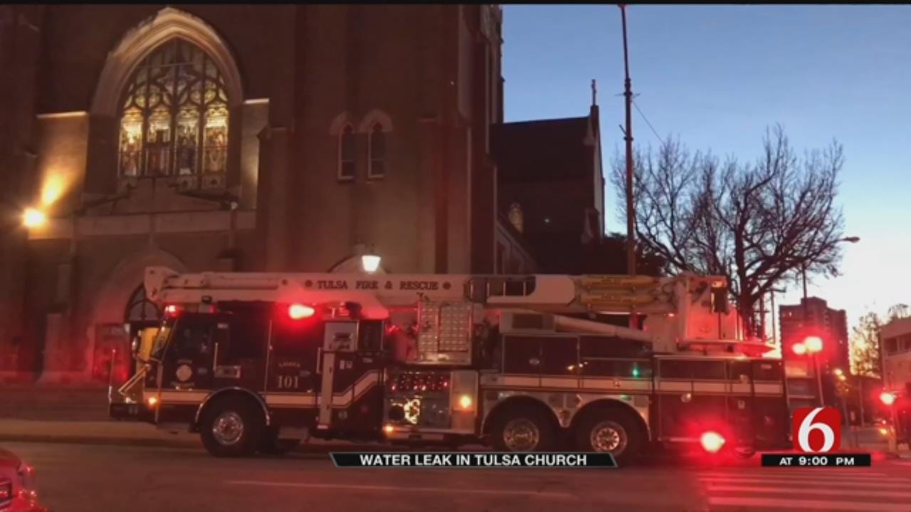 Tulsa Fire Responds To Water Leak In Holy Family Cathedral