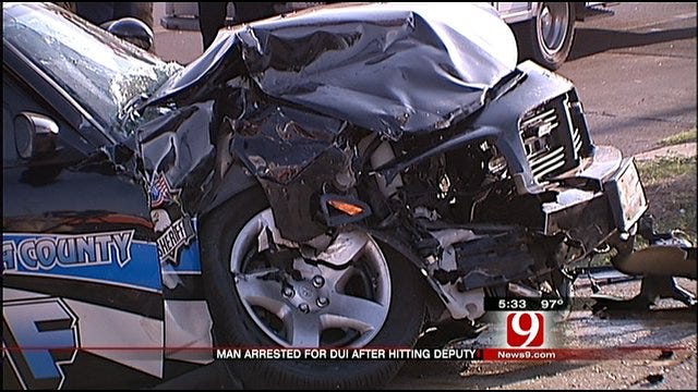 Man Jailed In Head-On Collision With Oklahoma County Deputy