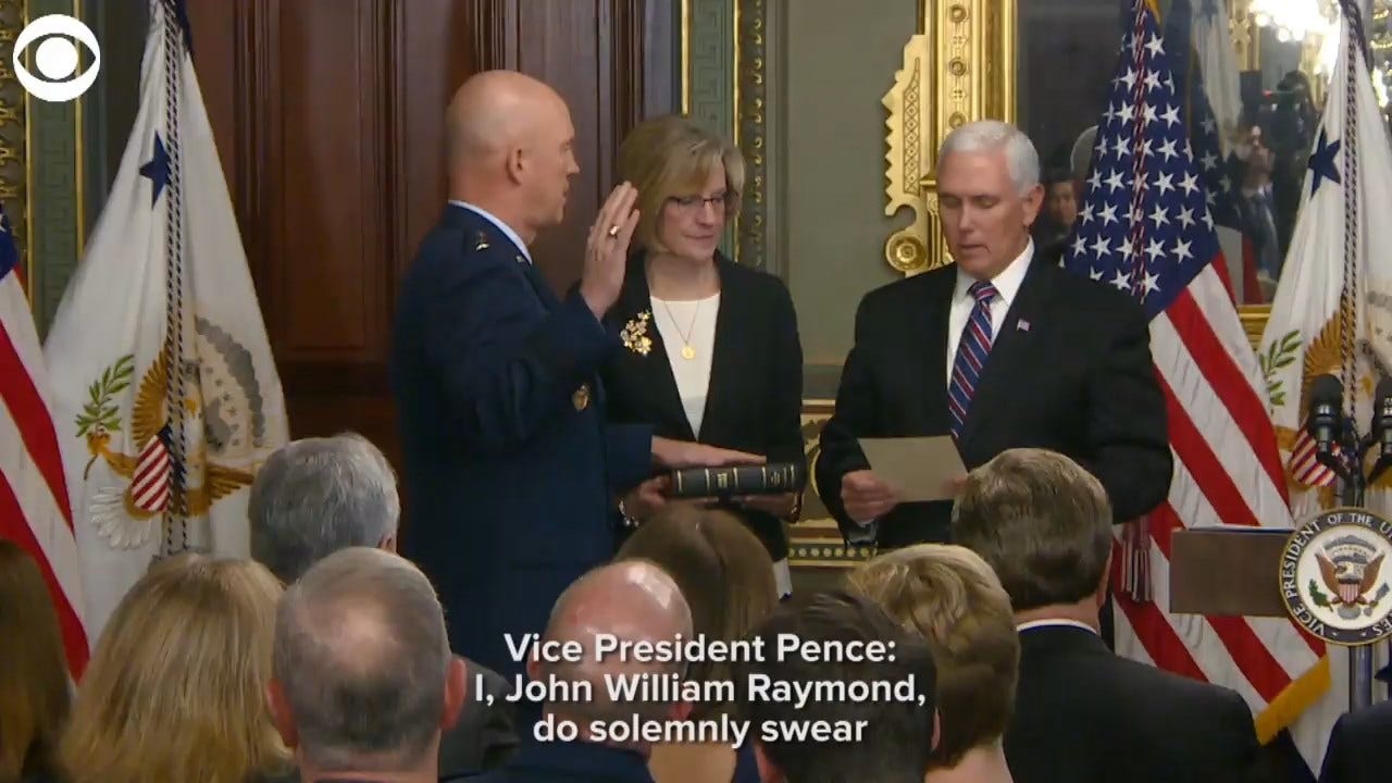 Gen. Raymond Sworn In As 1st Leader Of U.S. Space Force