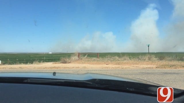 WEB EXTRA: Reporter Grant Hermes Takes First Look At Woodward Co. Wildfire